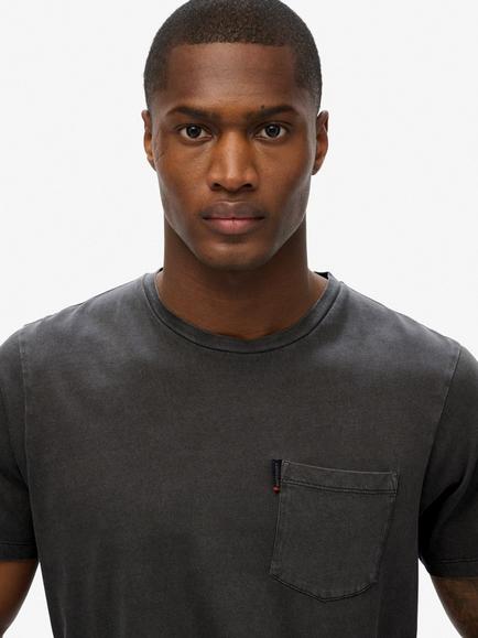 Superdry Cotton Classic Essential Pocket T-Shirt - view 2, Washed Jet Black