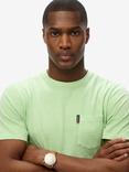 Superdry Cotton Classic Essential Pocket T-Shirt, Washed Green Ash