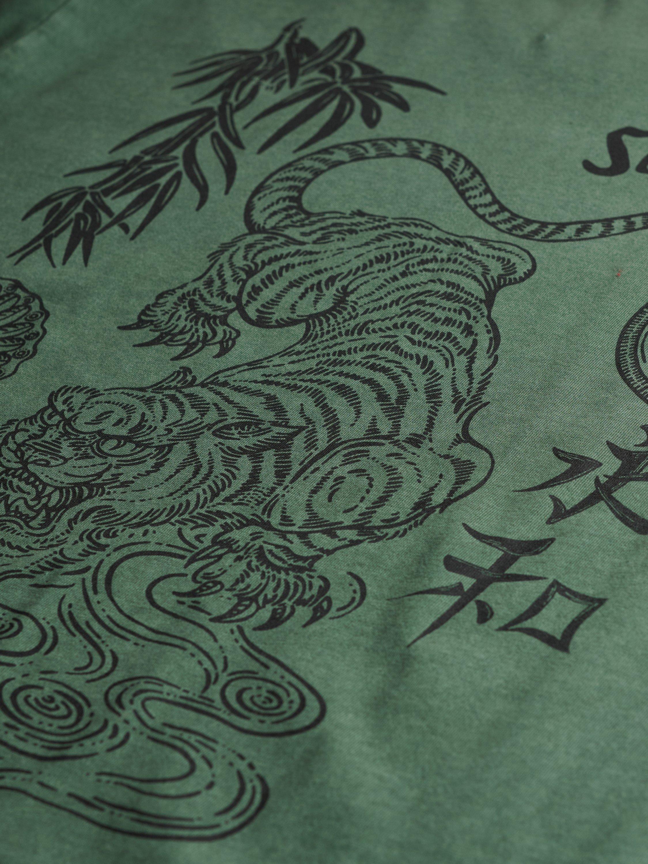 Product image 6 of 6, which shows Superdry Crew Neck Graphic Print Cotton T-Shirt, Ice Green, S