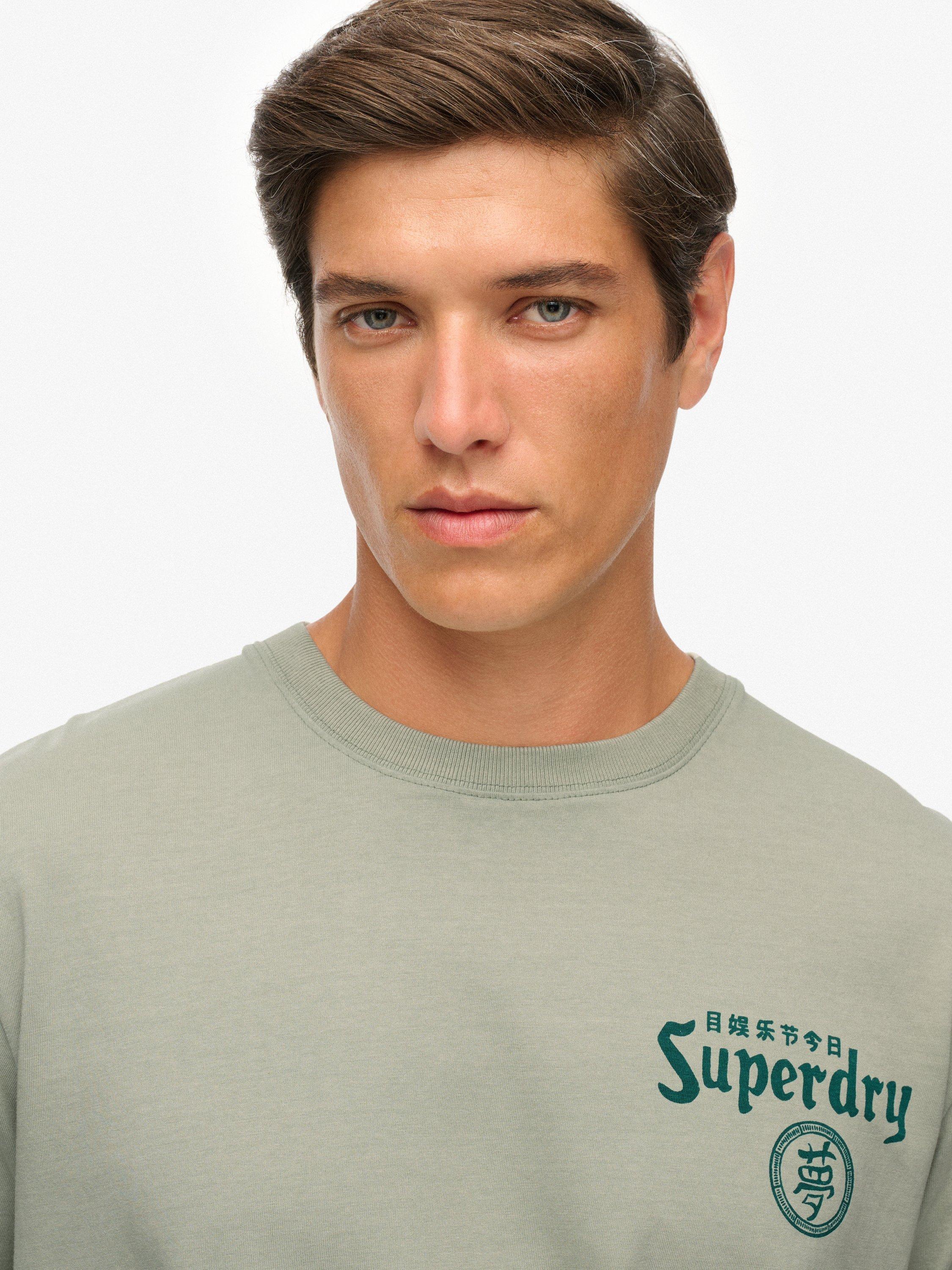 Product image 4 of 5, which shows Superdry Tokyo Narrative Loose T-Shirt, Slate Grey, S