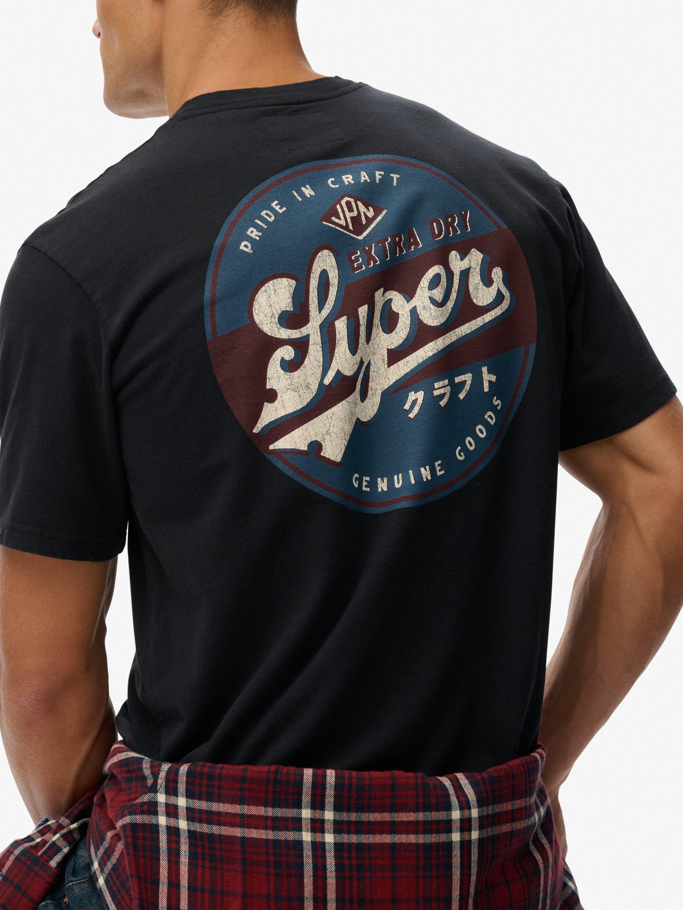 Product image 5 of 5, which shows Superdry Cotton Tap Room Oversized T-Shirt, Black, S