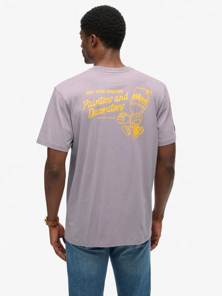 Superdry Organic Cotton Regular Fit Trade Tools Oversized T-Shirt - view 2, Brassica Lilac