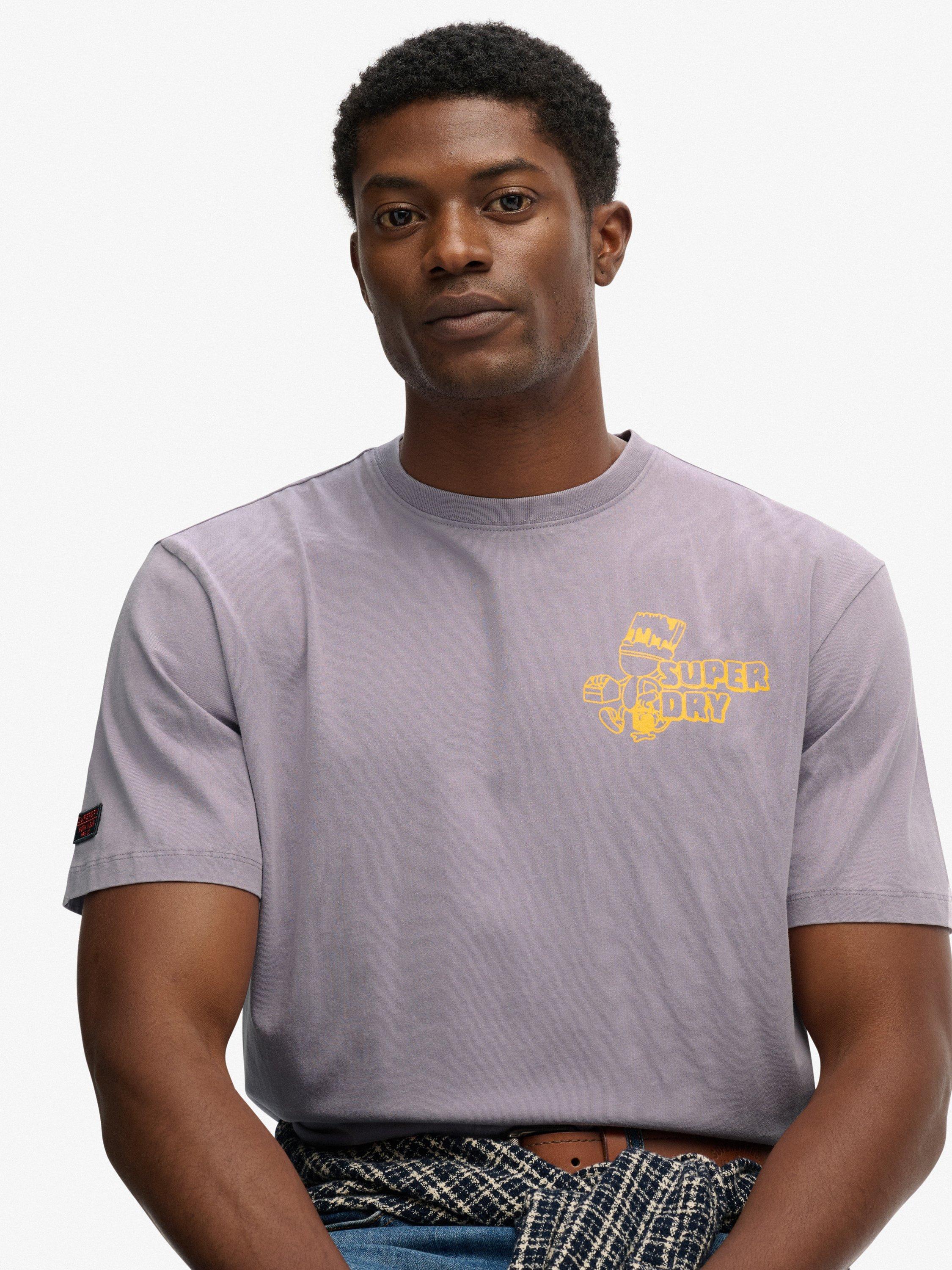 Product image 5 of 6, which shows Superdry Organic Cotton Regular Fit Trade Tools Oversized T-Shirt, Brassica Lilac, S