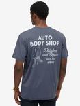 Superdry Organic Cotton Regular Fit Trade Tools Oversized T-Shirt, Dry Slate Blue