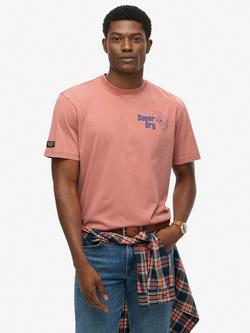 Superdry Organic Cotton Regular Fit Trade Tools Oversized T-Shirt, Cedar Wood Brown