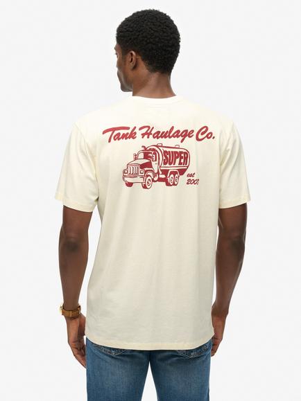 Superdry Cotton Regular Fit Short Sleeve Trade Tools Oversized T-Shirt, Dusty White - view 2, Dusty White