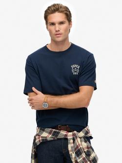 Superdry Cotton Athletic Club T-Shirt, Nautical Navy