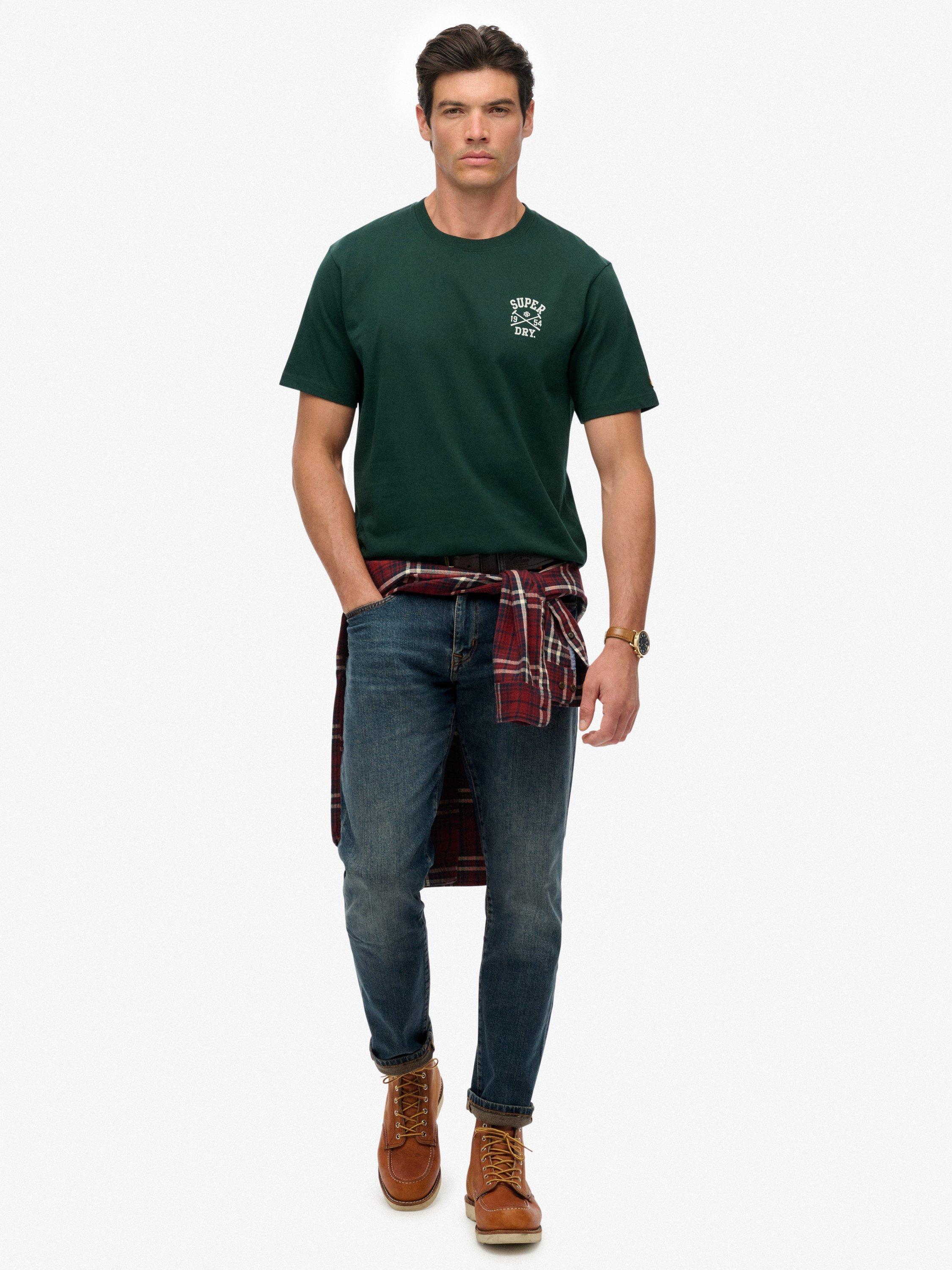 Product image 3 of 6, which shows Superdry Athletic Club T-Shirt, Enamel Green, S