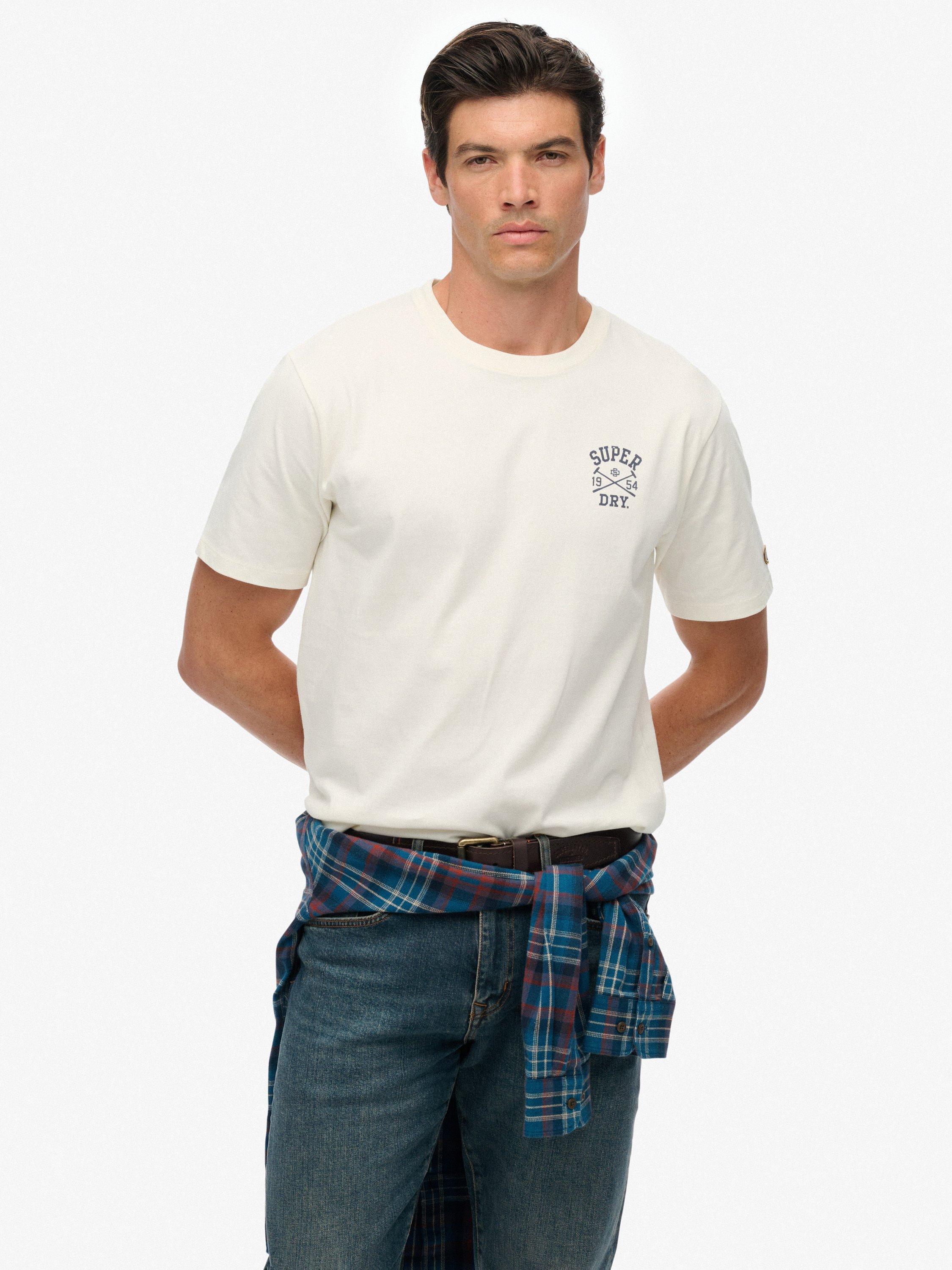 Product image 1 of 5, which shows Superdry Athletic Club T-Shirt, Off White, S