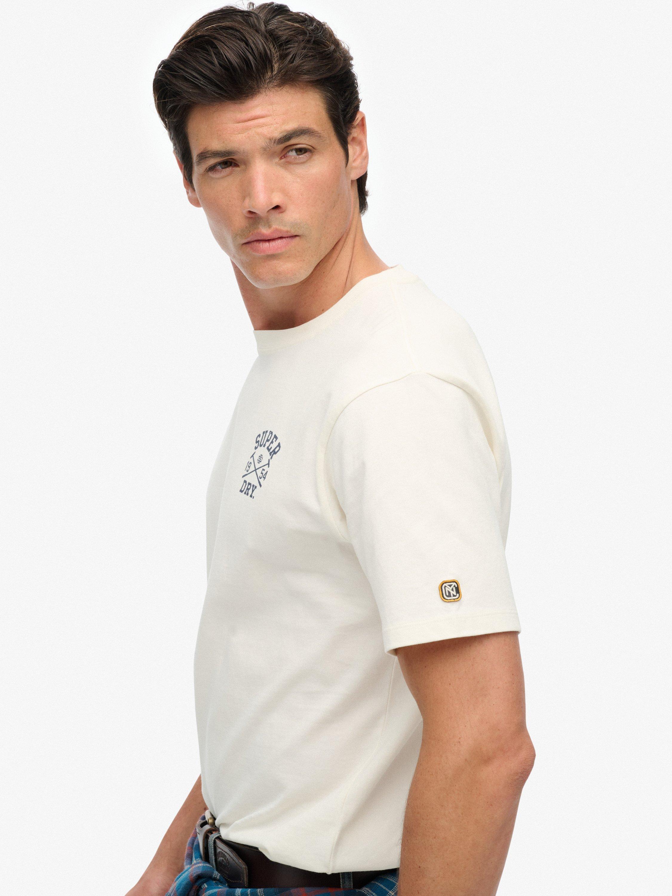 Product image 5 of 5, which shows Superdry Athletic Club T-Shirt, Off White, S