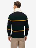 Superdry Vintage Athletic Stripe Rugby Top, Enamel Green