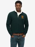 Superdry Relaxed Fit Cotton Rugby Shirt, Green