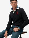 Superdry Vintage Athletic Jersey Rugby Top, Cadet Grey Marl
