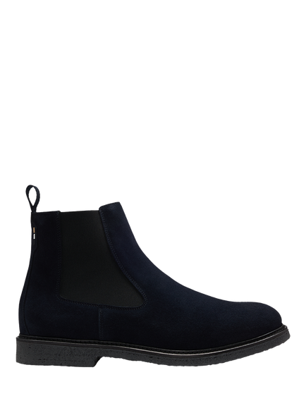HUGO BOSS BOSS Kope Suede Chelsea Boots, Dark Blue, Dark Blue