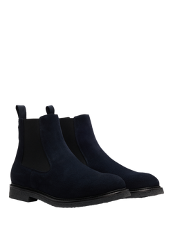 HUGO BOSS BOSS Kope Suede Chelsea Boots, Dark Blue - view 2, Dark Blue
