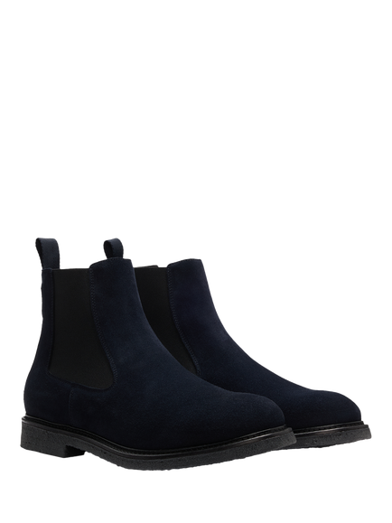 HUGO BOSS BOSS Kope Suede Chelsea Boots, Dark Blue - view 2, Dark Blue