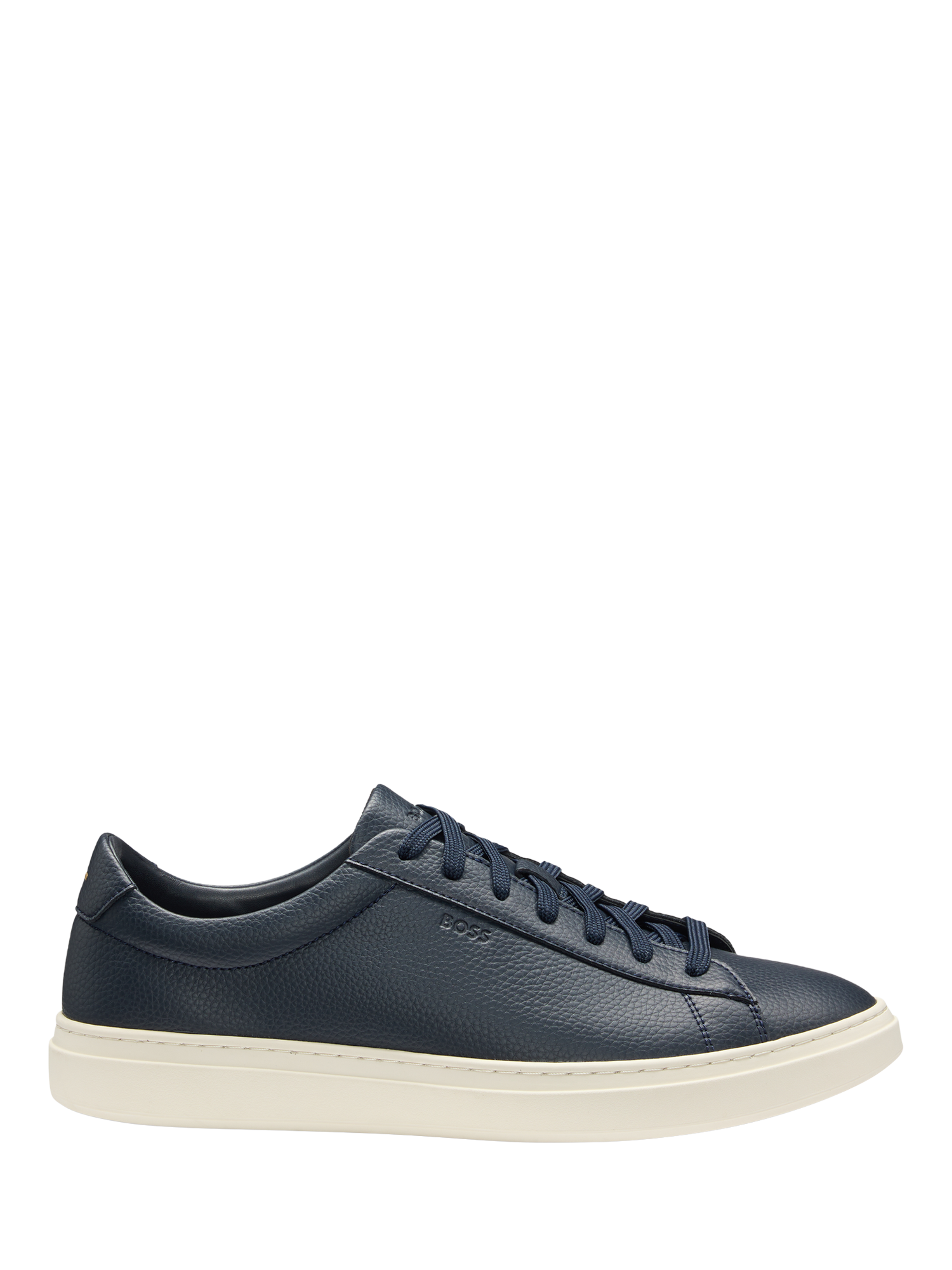 Product image 1 of 5, which shows HUGO BOSS BOSS Leather Trainers, Dark Blue, 10