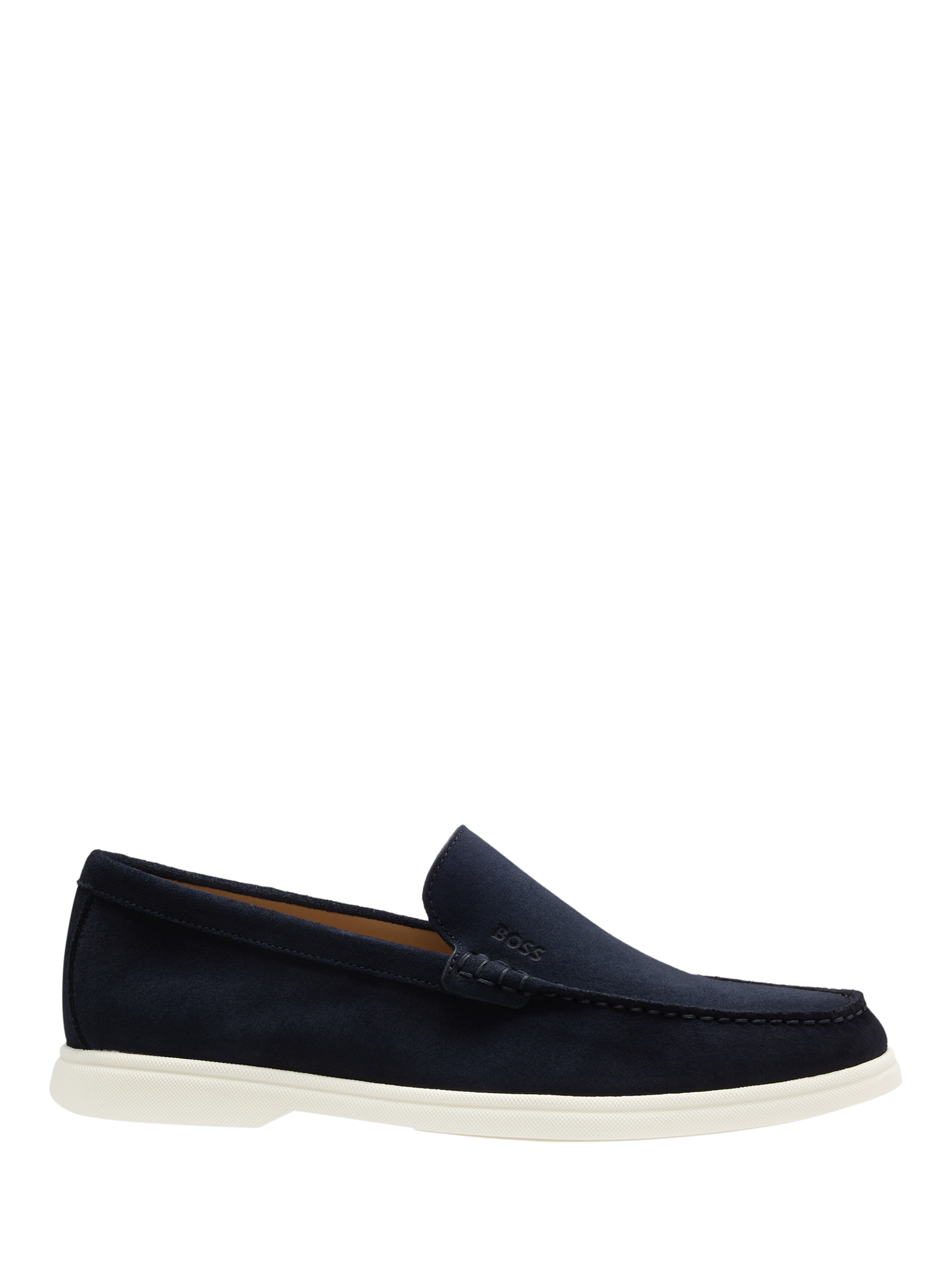Product image 1 of 5, which shows HUGO BOSS BOSS Suede Loafers, Dark Blue, 8