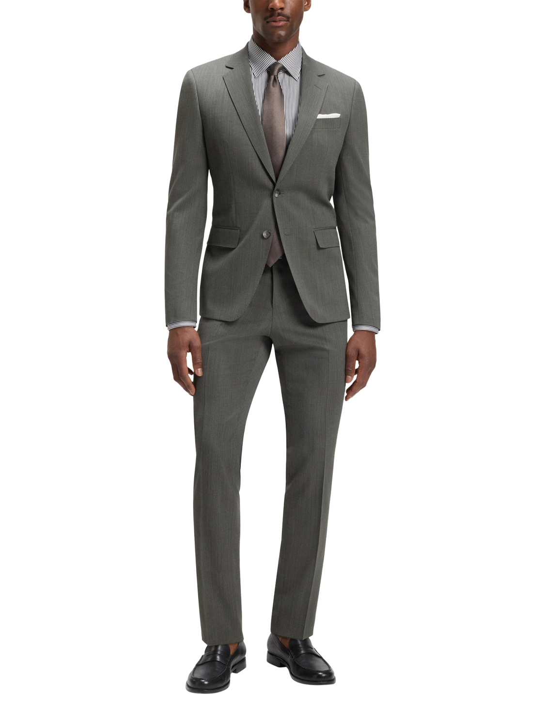 Product image 2 of 5, which shows HUGO BOSS BOSS Leather Loafers, Black, 10