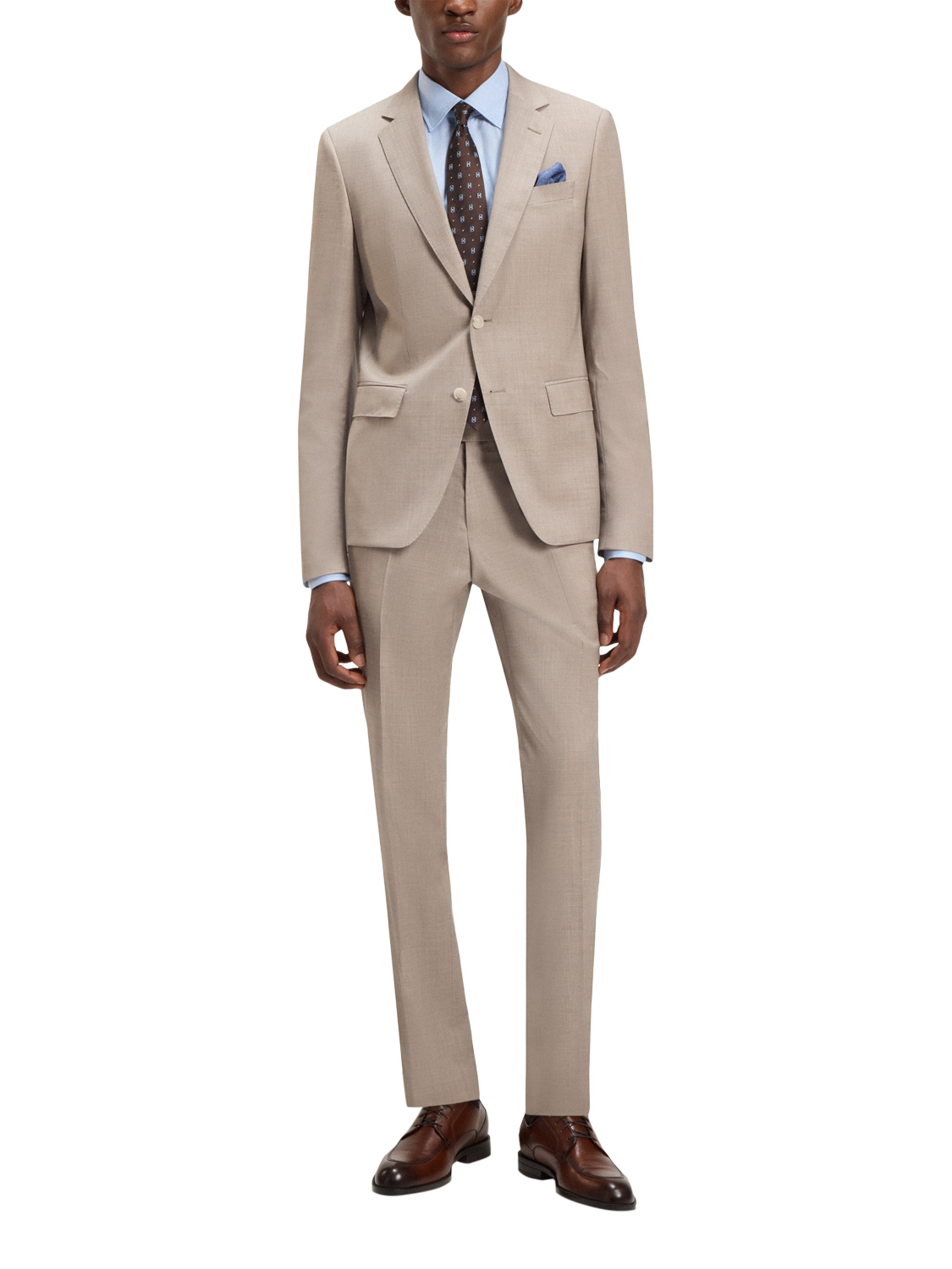 Product image 2 of 5, which shows HUGO BOSS BOSS Leather Derby Shoes, Dark Brown, 6