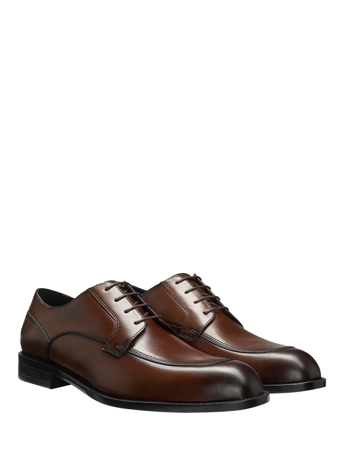 Product image 4 of 5, which shows HUGO BOSS BOSS Leather Derby Shoes, Dark Brown, 6