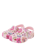 Angels by Accessorize Kids' Butterfly Print Clogs, Pink/Multi