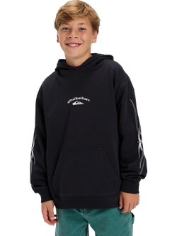 Quicksilver Kids' Cotton Rich Oversized Hoodie, Black
