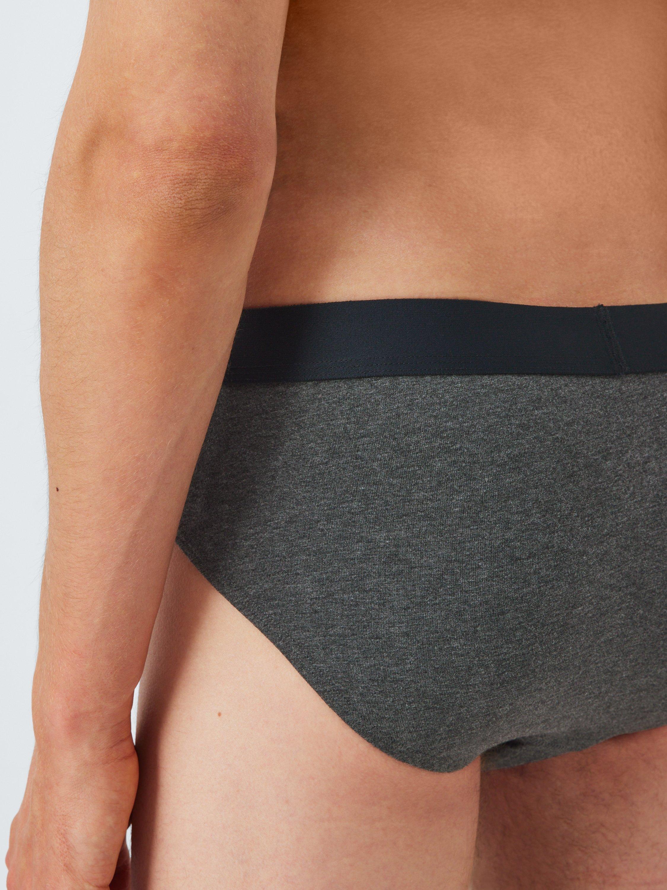 Product image 4 of 4, which shows John Lewis Organic Cotton Briefs, Pack of 3, Multi/Grey, S