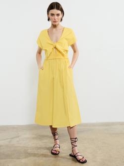 French Connection Barletta Cotton Poplin Dress, Yellow