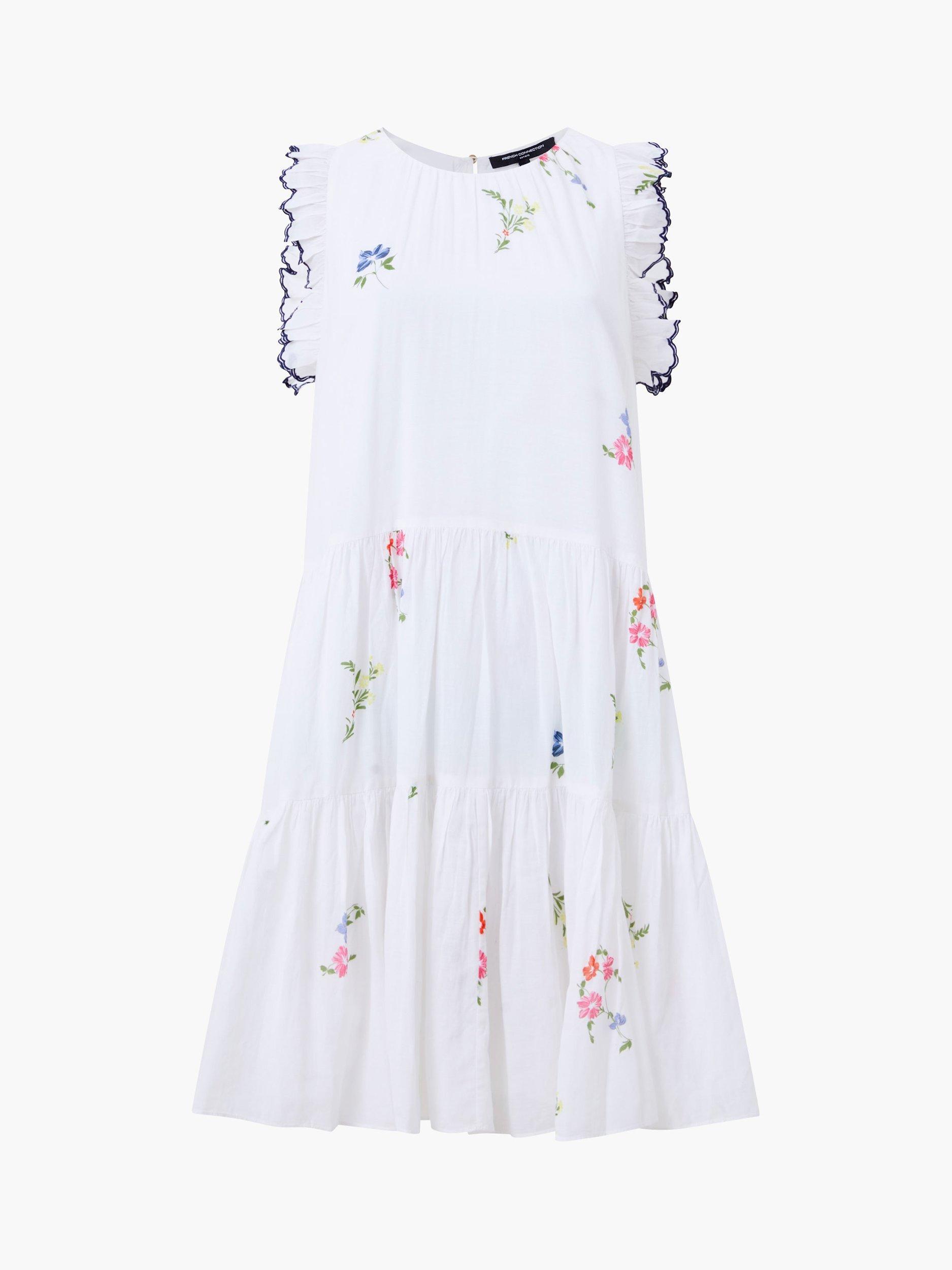 Product image 5 of 5, which shows French Connection Kirsty Holland Mini Dress, White/Multi, XS