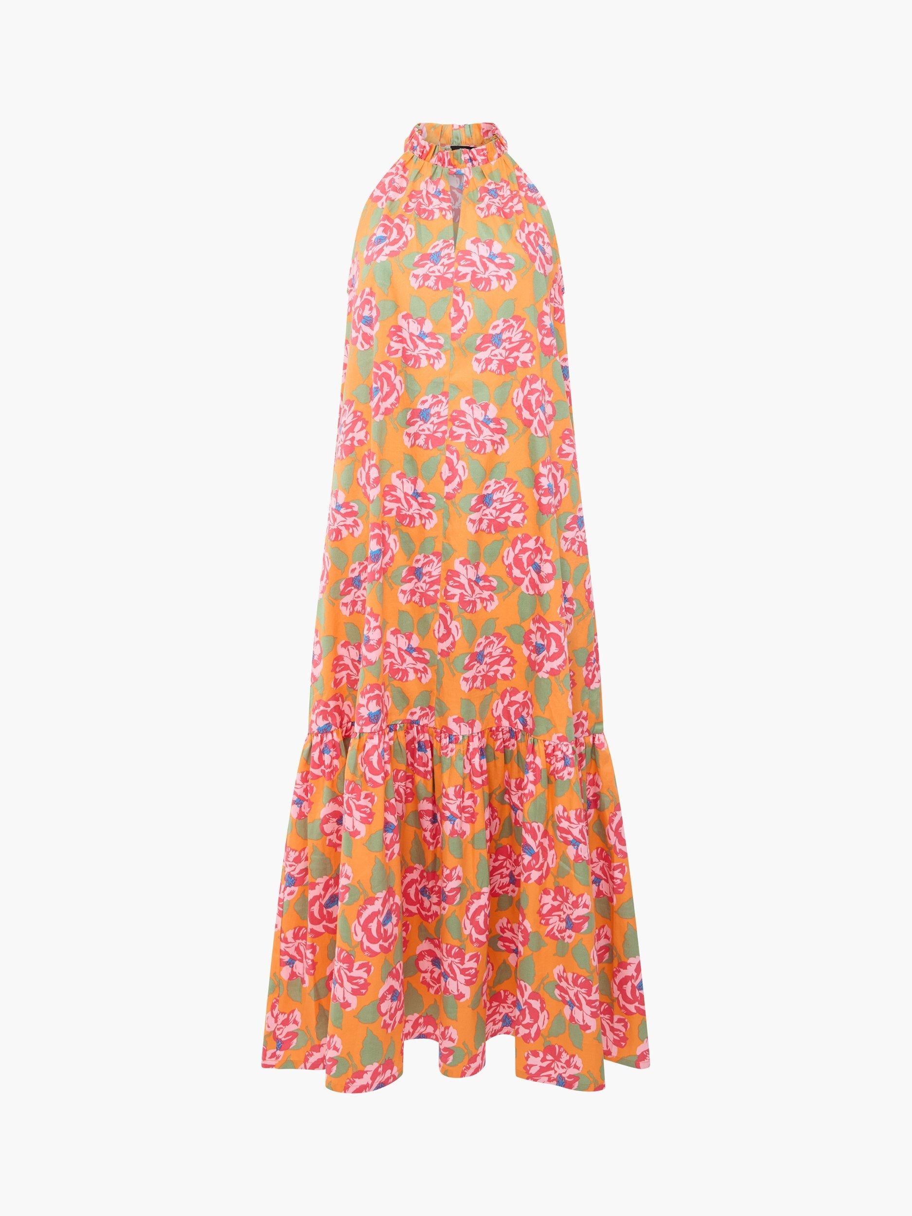 Product image 5 of 5, which shows French Connection Louisa Alexis Halterneck Dress, Orange/Multi, 6