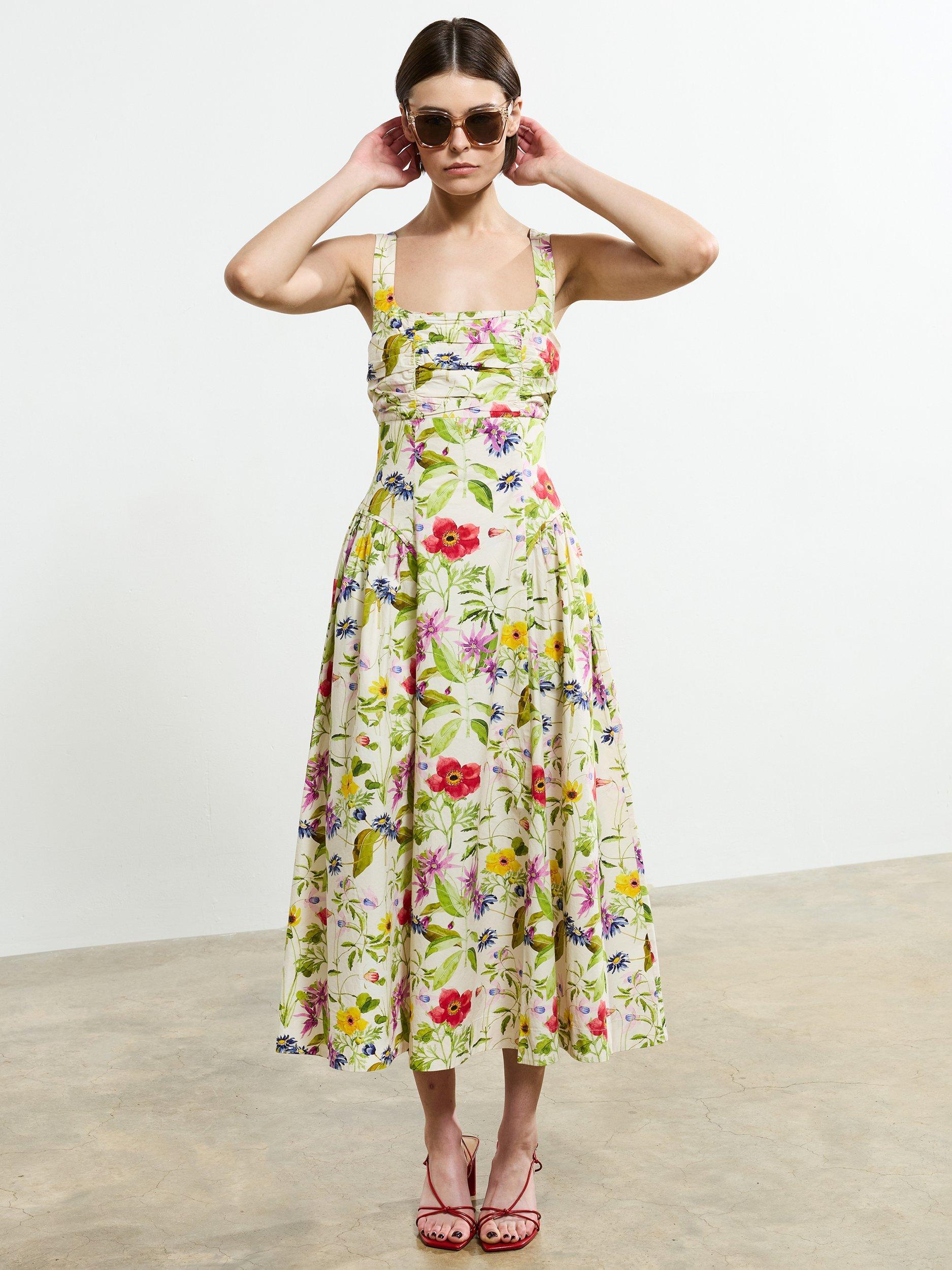 French Connection Monica Barletta Cotton Poplin Midi Dress