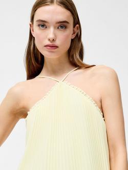 French Connection Sunburst Halter Neck Mini Dress - view 2, Cornsilk Yellow