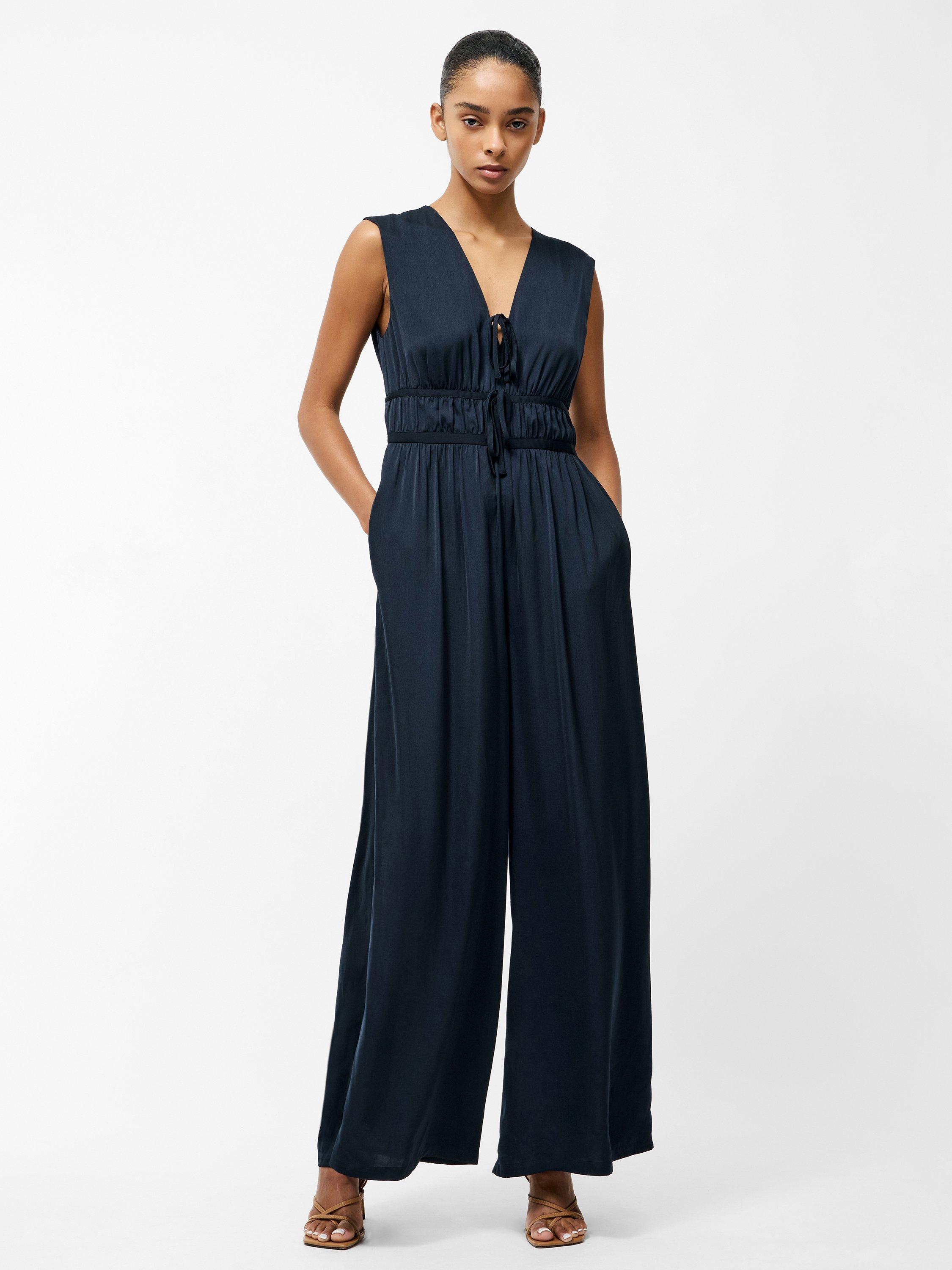 Product image 1 of 4, which shows French Connection Damasco Jumpsuit, Navy, XS