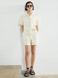 French Connection Dana Denim Playsuit, Ecru