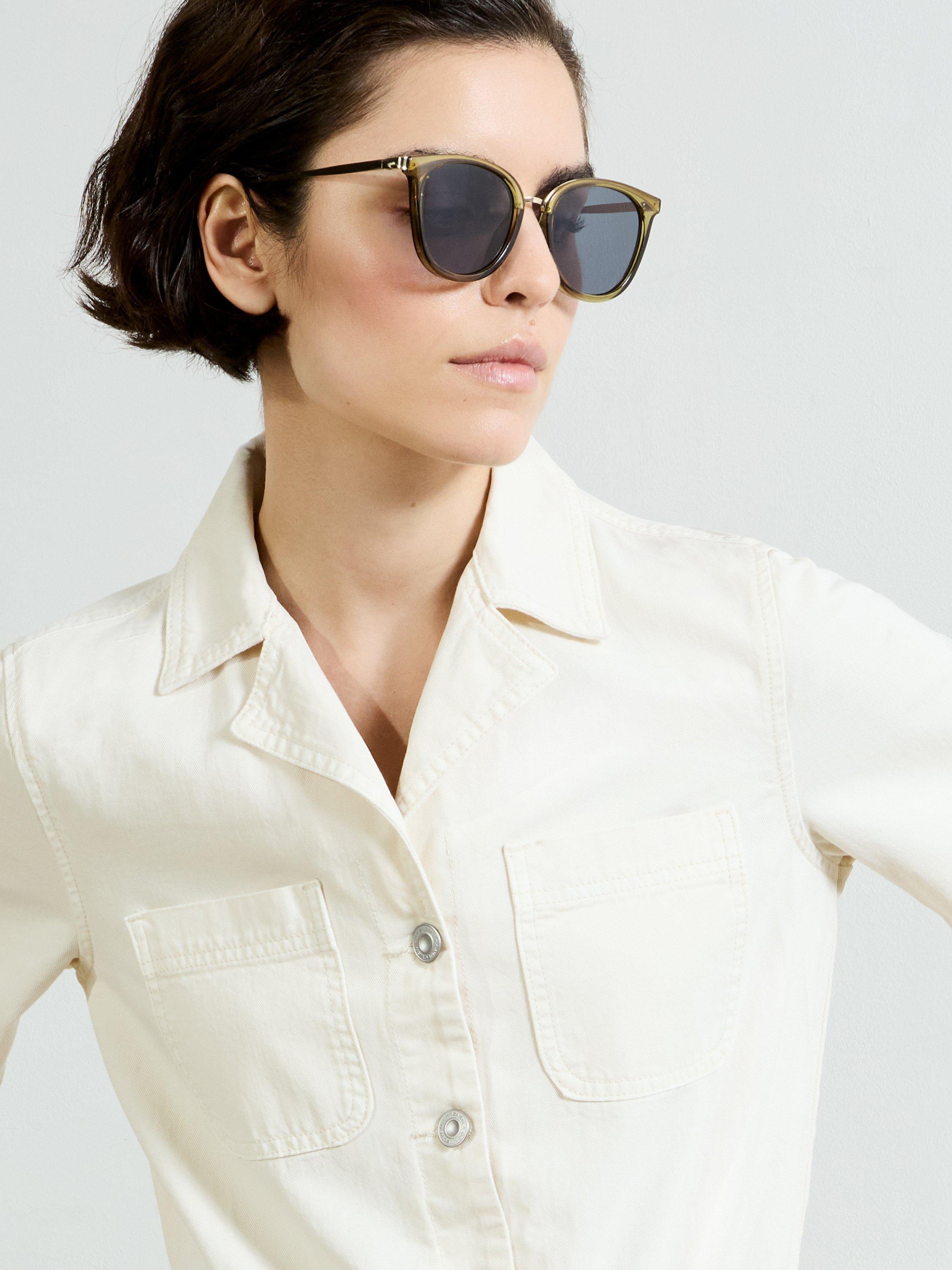 Product image 3 of 5, which shows French Connection Dana Denim Playsuit, Ecru, 8