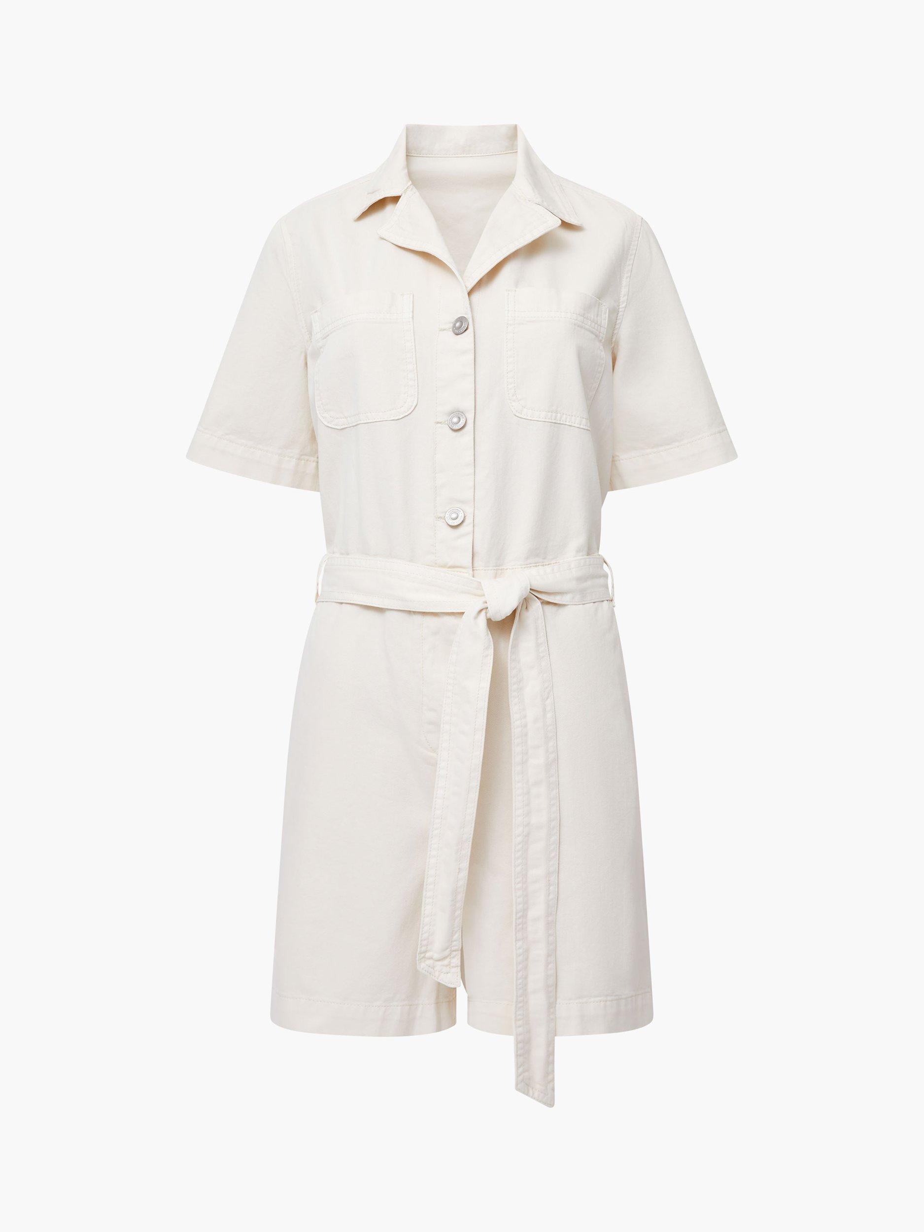 Product image 5 of 5, which shows French Connection Dana Denim Playsuit, Ecru, 8