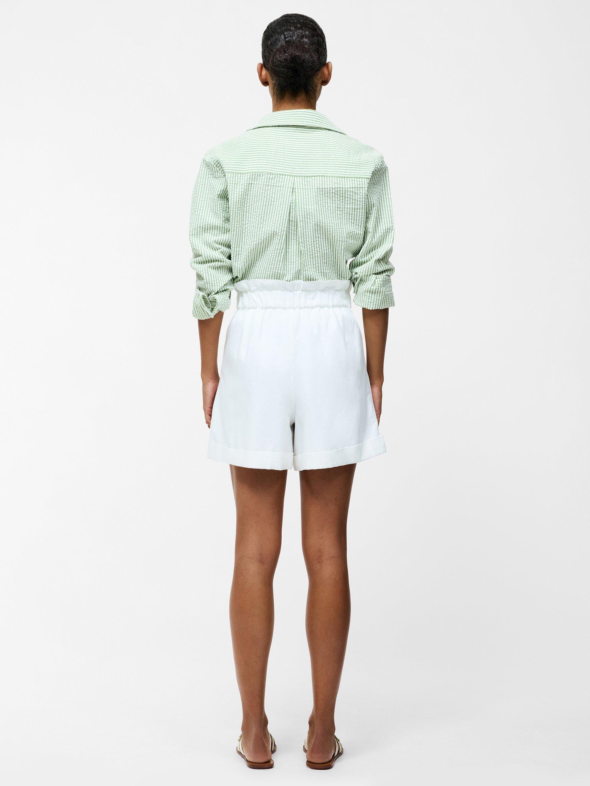 Product image 4 of 5, which shows French Connection Ariette High Waist Shorts, White, 6