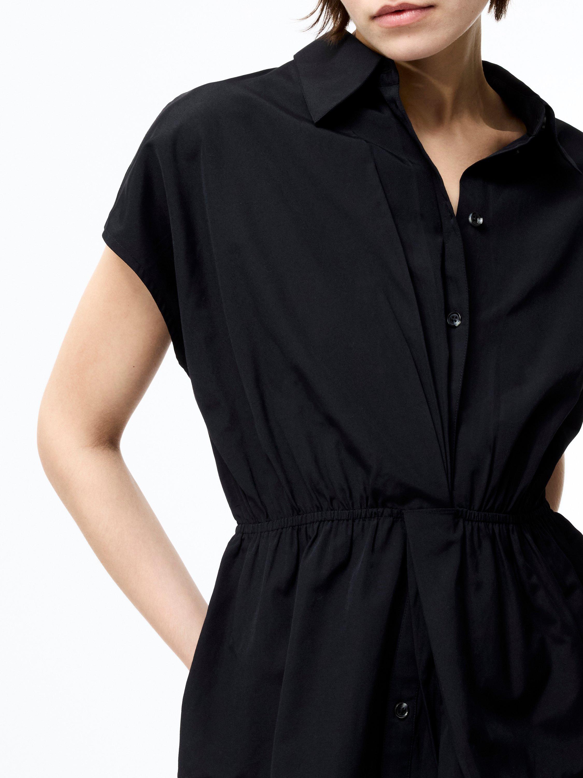 Product image 3 of 5, which shows French Connection Era Cotton Poplin Shirt, Black, 6