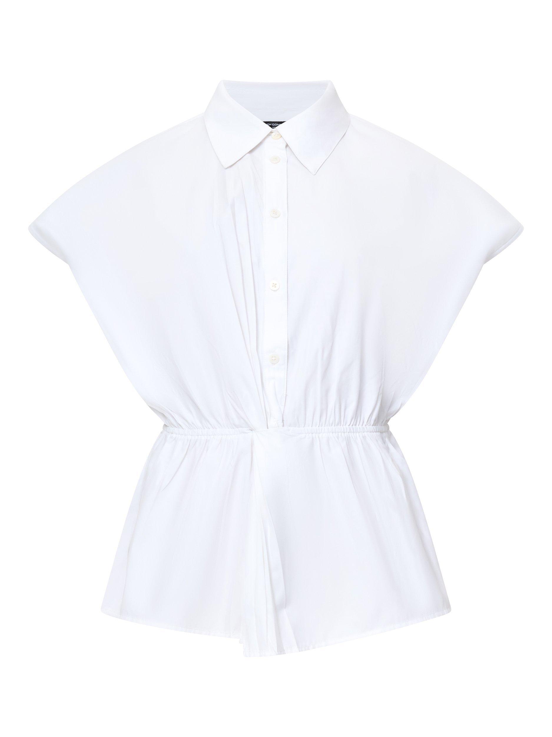Product image 1 of 1, which shows French Connection Era Cotton Poplin Shirt, Linen White, 10
