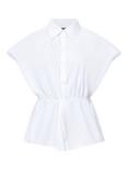 French Connection Era Cotton Poplin Shirt, Linen White