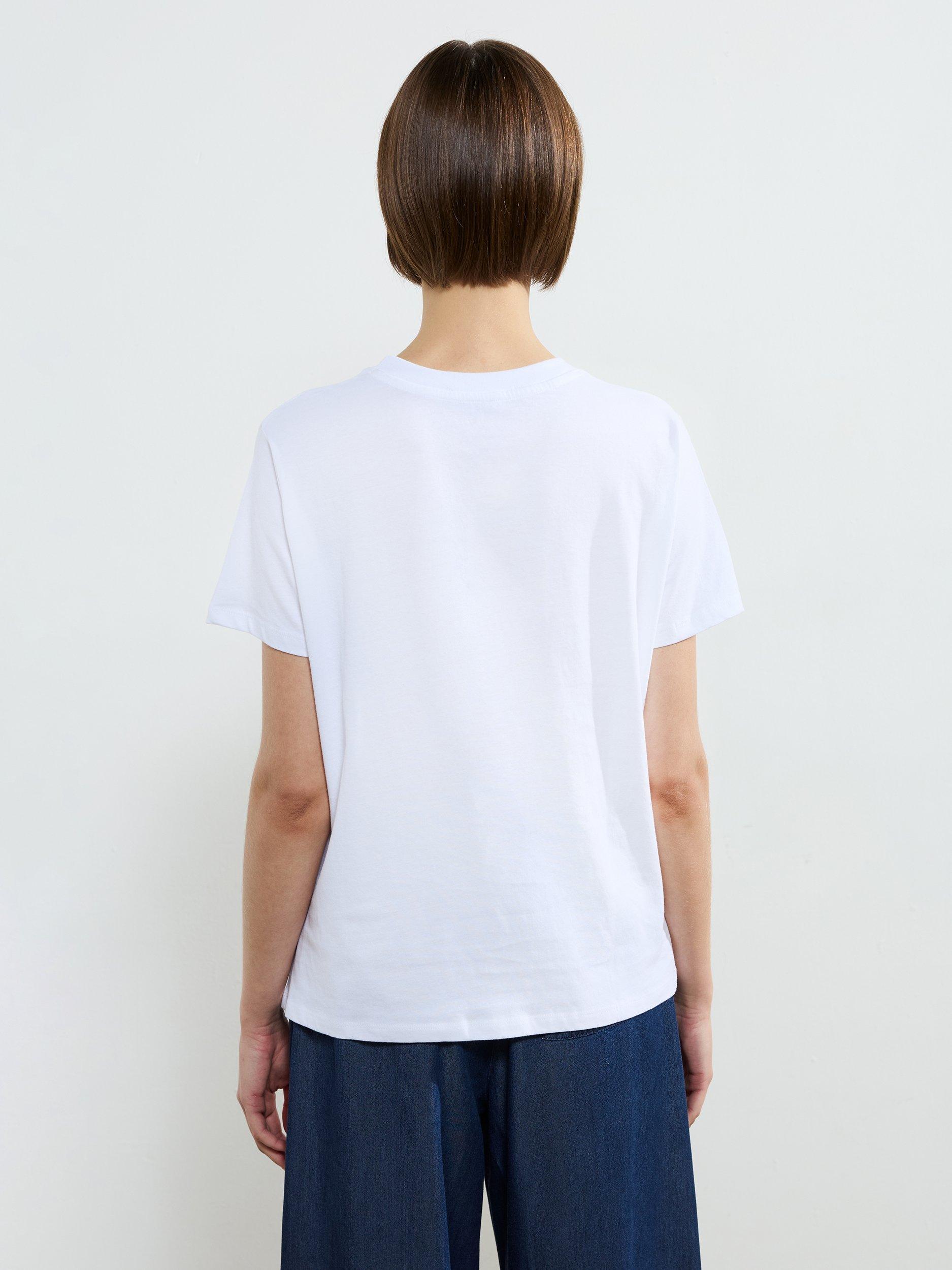 Product image 3 of 4, which shows French Conncection Par Le Mer Cotton T-Shirt, Linen White, XS