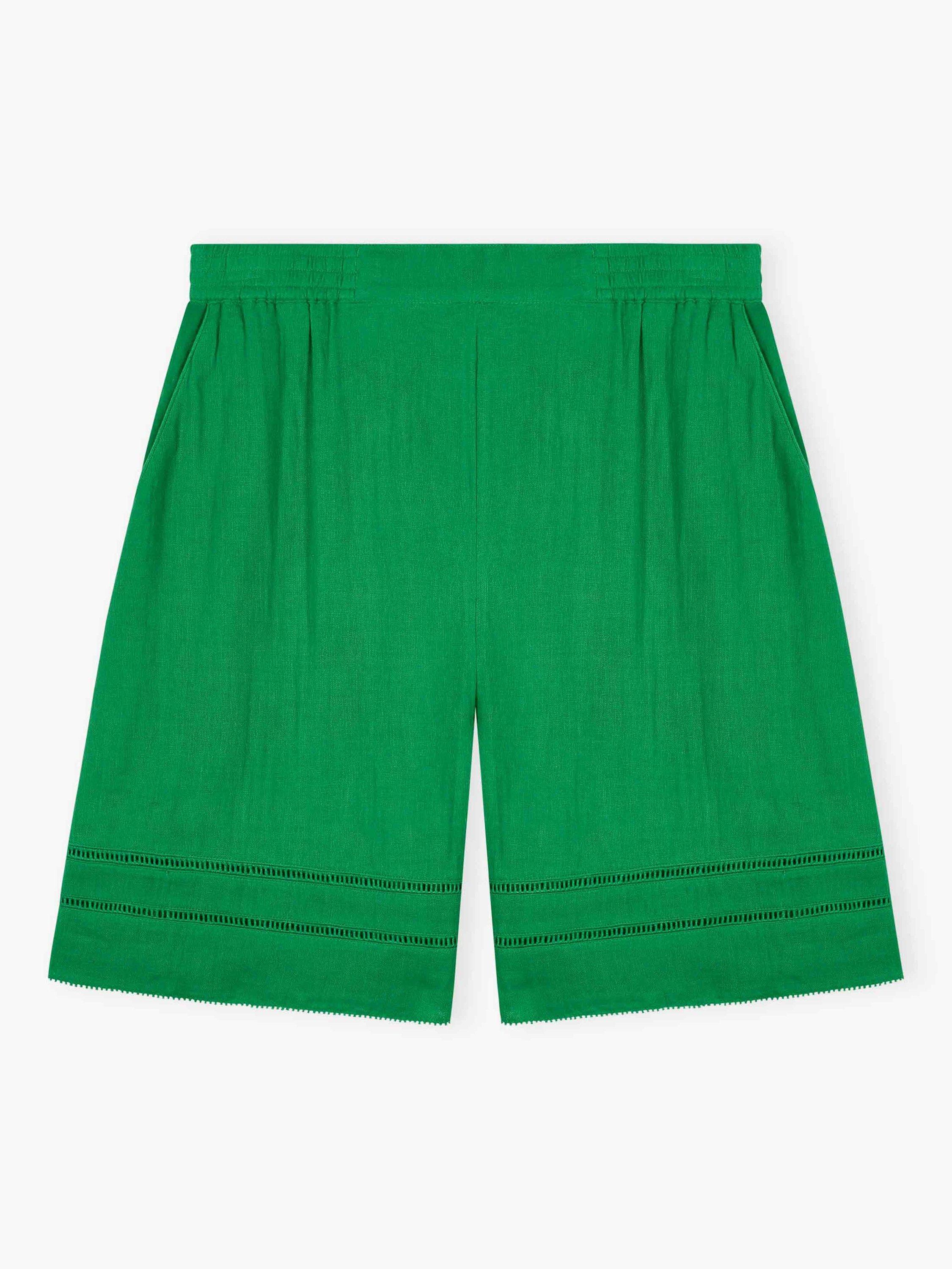 Product image 5 of 5, which shows Brora High Rise Cheesecloth Shorts, Grass, 10