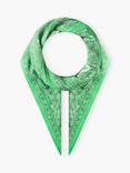 Brora Patchwork Square Scarf, Apple/White
