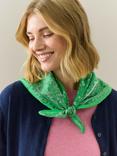 Brora Patchwork Square Scarf, Apple/White