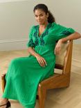Brora Cotton Cheesecloth Embroidered Midi Dress