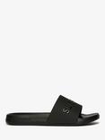 Superdry Luxe Logo Pool Sliders, Black