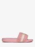 Superdry Webbing Interest Pool Sliders, Ash Rose
