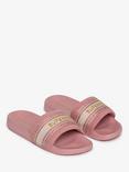 Superdry Webbing Interest Pool Sliders, Ash Rose