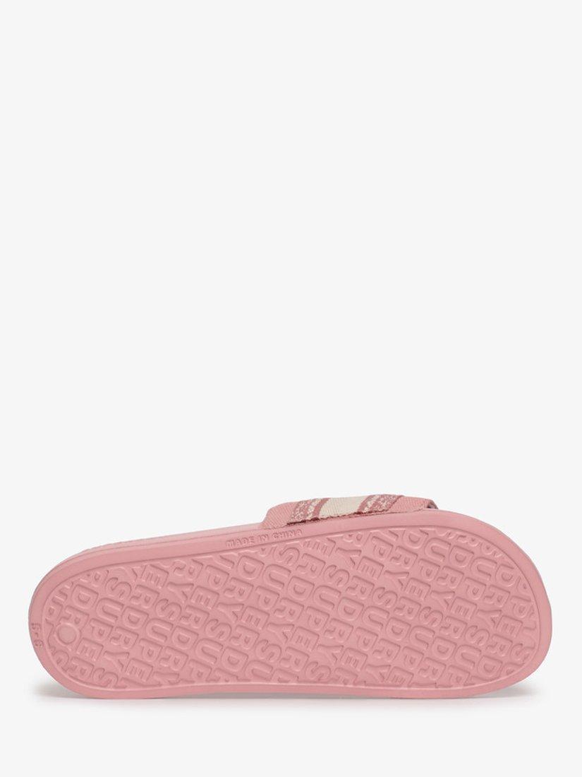 Product image 7 of 8, which shows Superdry Webbing Interest Pool Sliders, Ash Rose, 3-4